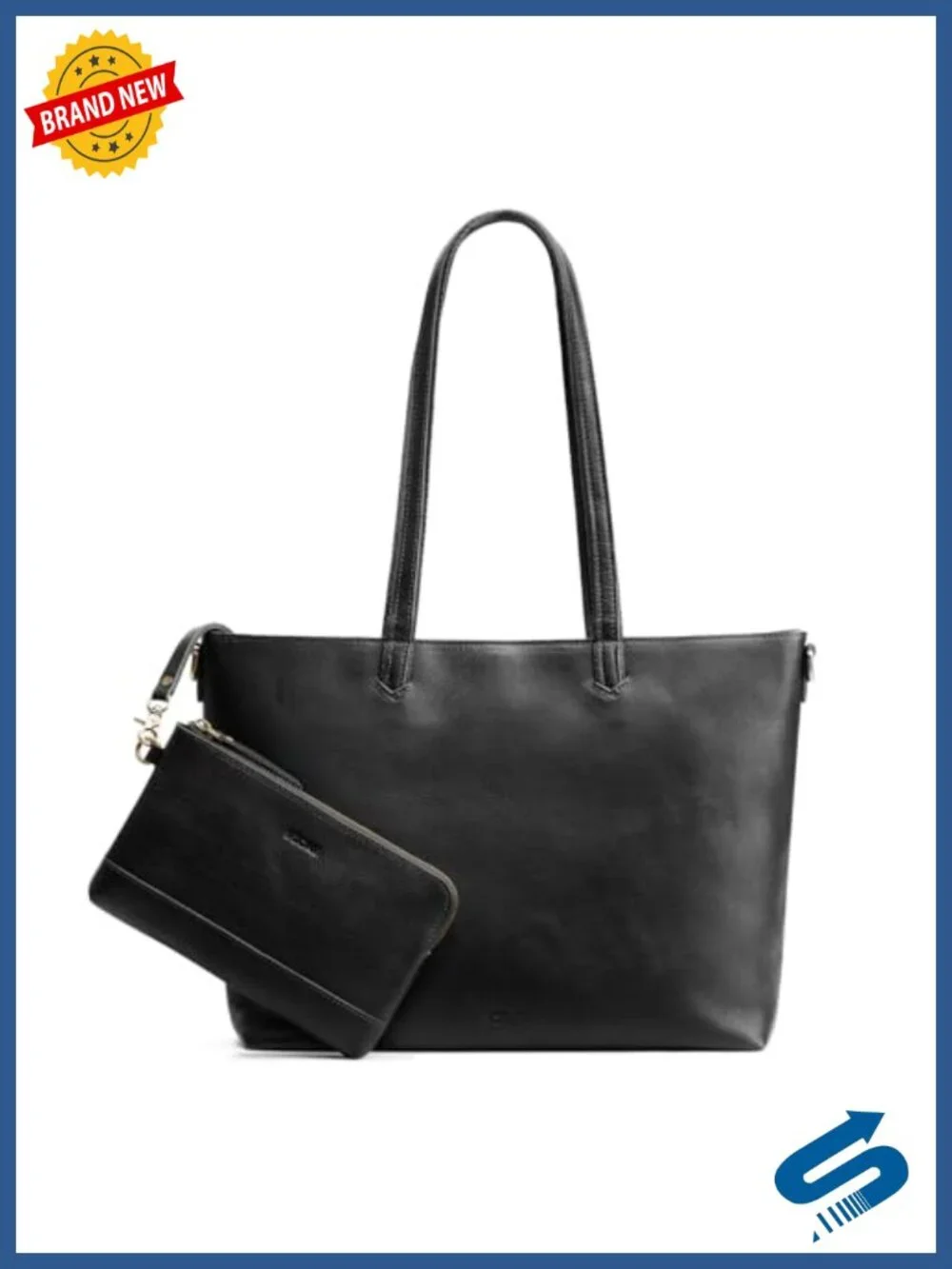 Large Leather Tote Bag for Women Work Satchel with Removable Pouch